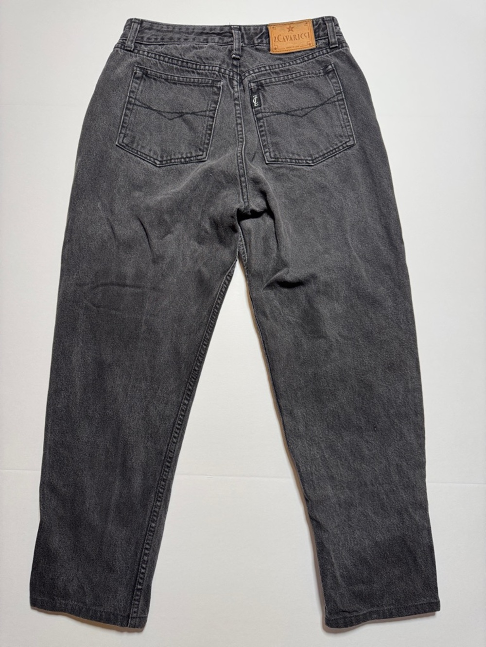 Z.CAVARICCI Feminine Regular Fit Black Wash Vintage Jeans Made in USA Cotton 32